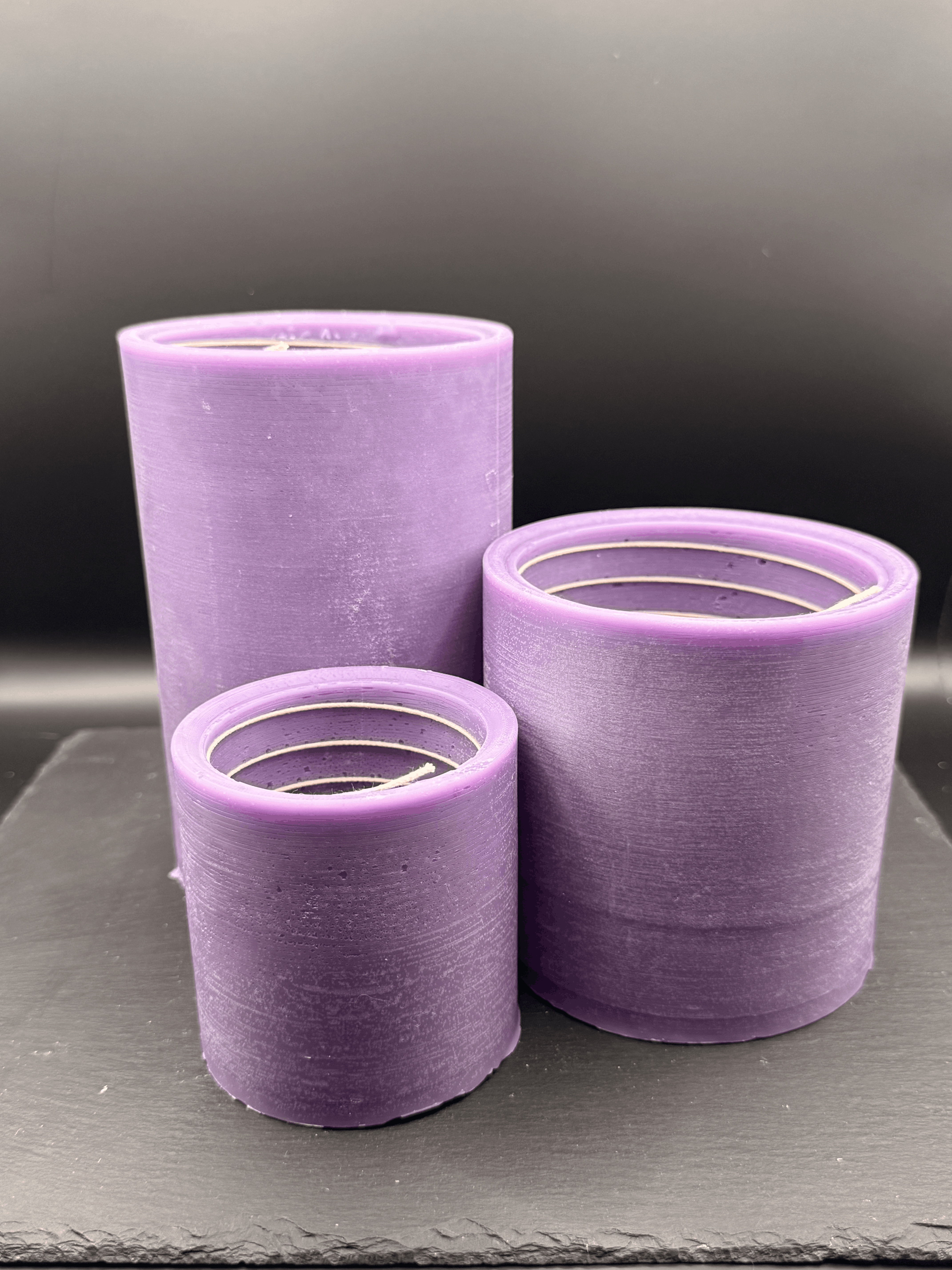 Lavender Silk spirálgyertya fakanóccal – különleges gyertya
