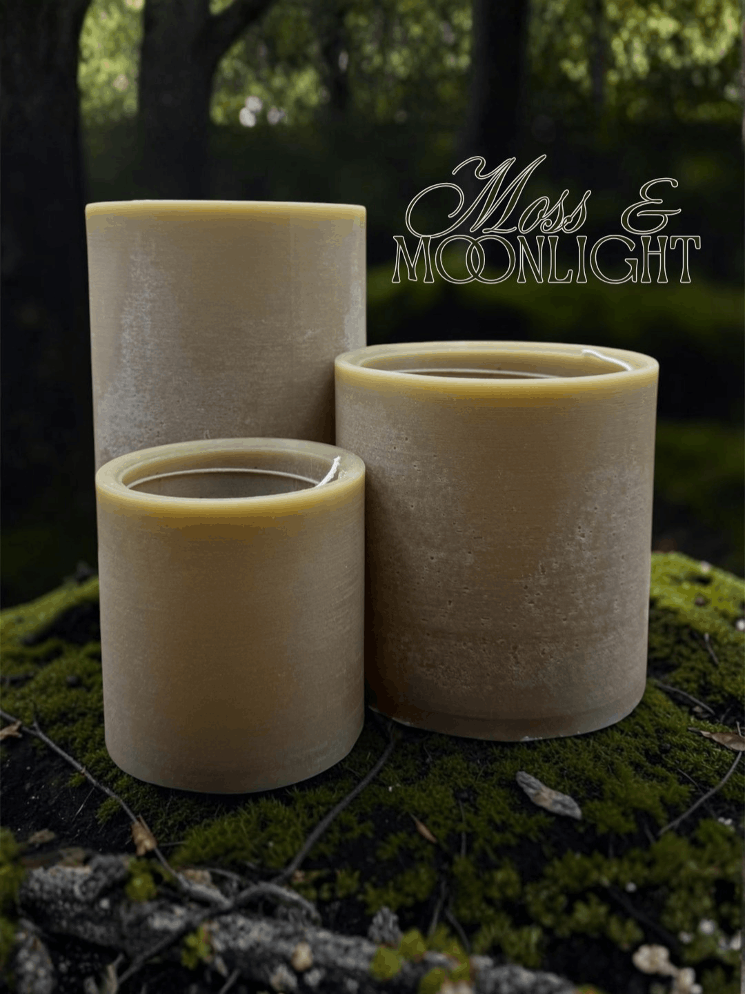 Moss & Moonlight cédrus-bergamott dizájn gyertya – Candloop